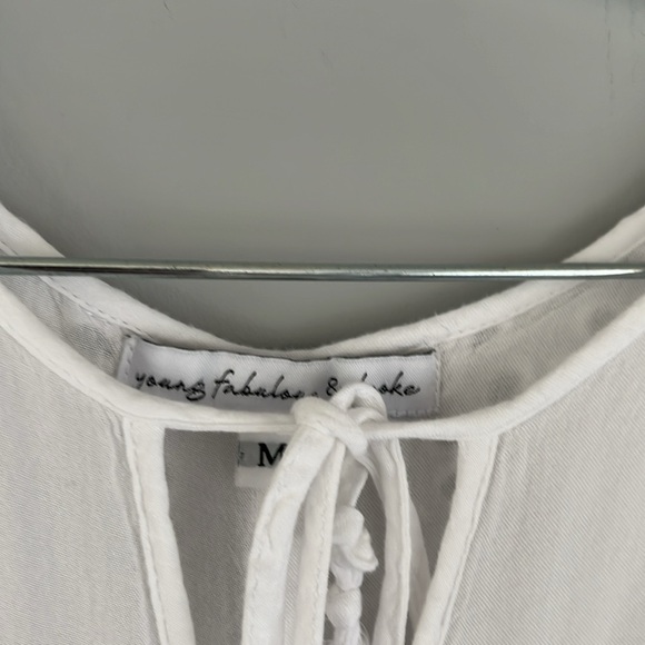 Young Fabulous & Broke White Eyelet Blouse - Picture 2 of 4